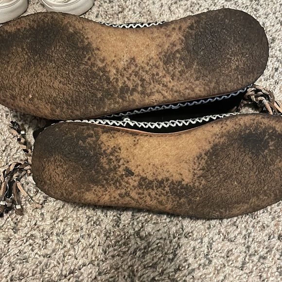 Anthropologie Splendid suede leather Sherpa (faux fur) lined moccasin boot - Picture 5 of 5